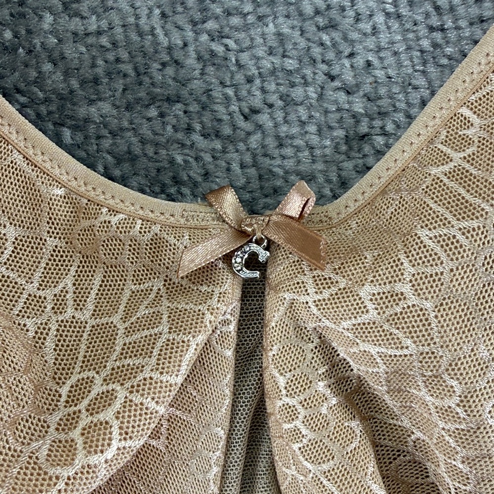 Chantelle Beige TanLace Bra 38H 38 H Underwire No Padding - Picture 5 of 10